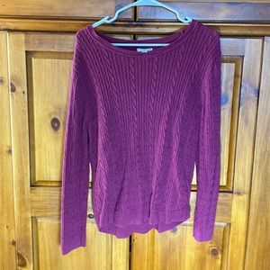 Croft & Barrow Plum Knit Sweater